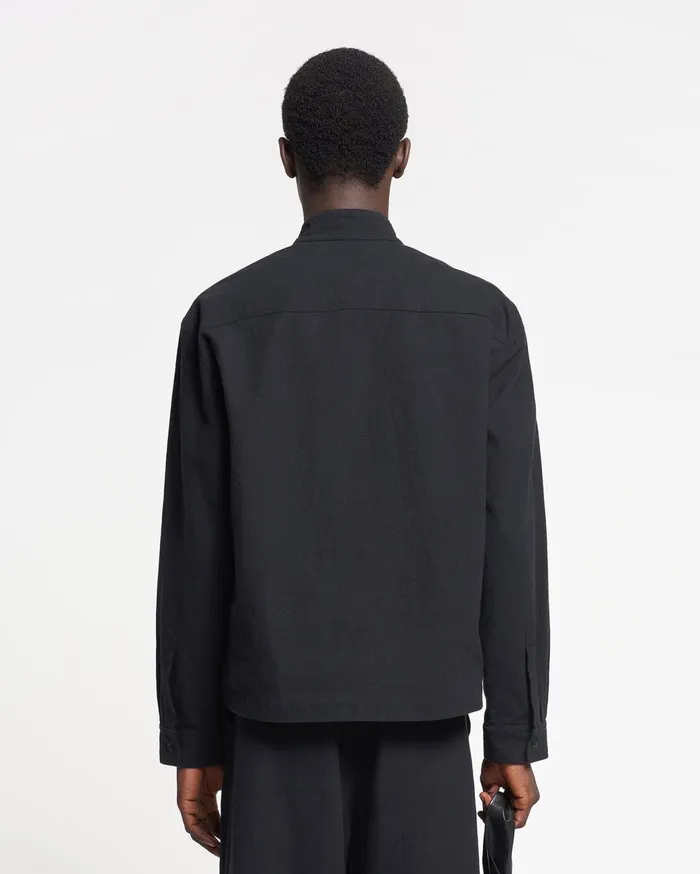 Abbas WashedCanvas Shirt Black Men Nanushka Tops