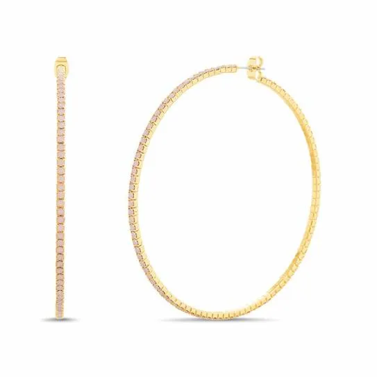 Accessories CRYSTAL HOOPS PINK Pink Steve Madden Jewelry