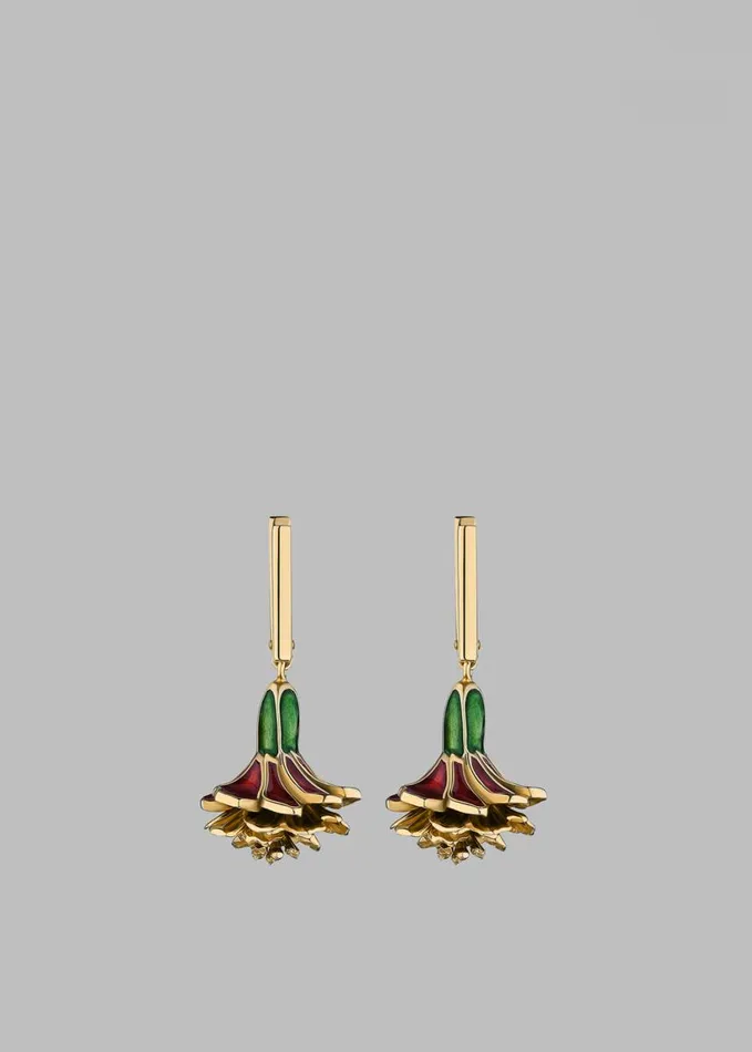 Accessories Women The Frankie Shop Bevza Hanging Marigold Earrings 8211 RedYellow