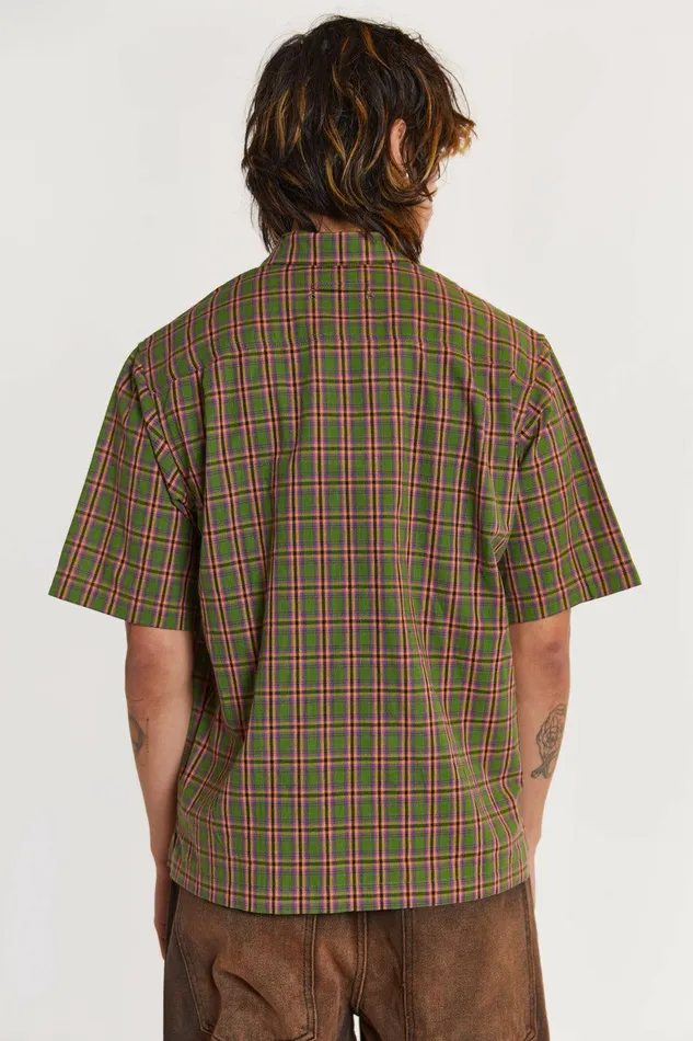 Acid Short Sleeve Shirt Green Men Jaded London Acid Short Sleeve Shirt Green Men Jaded London