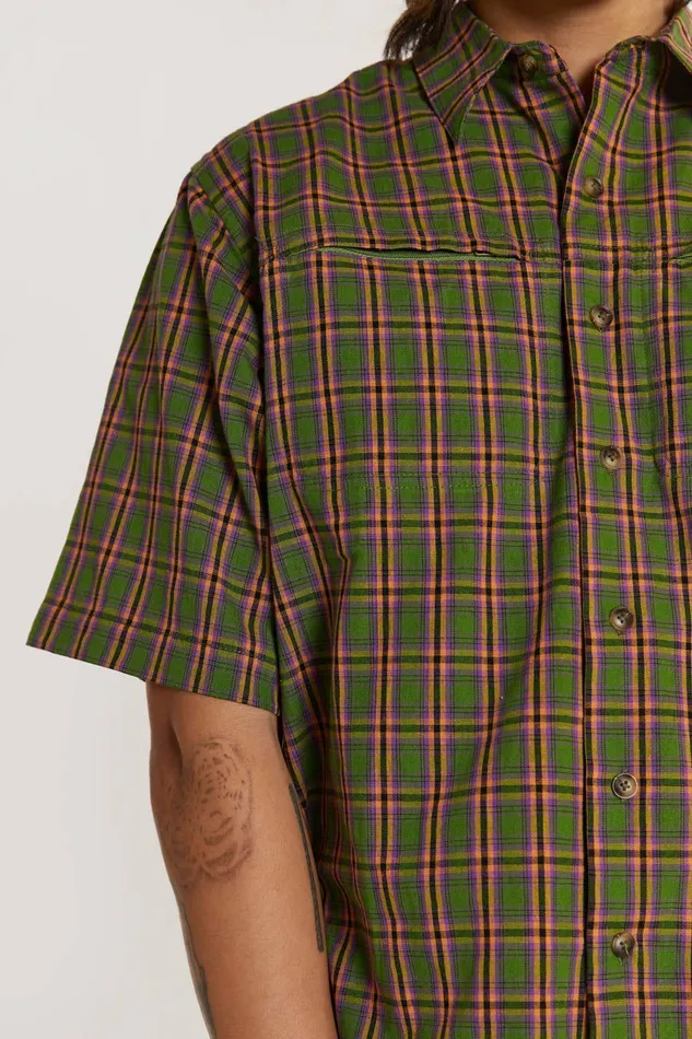 Acid Short Sleeve Shirt Green Men Jaded London Acid Short Sleeve Shirt Green Men Jaded London