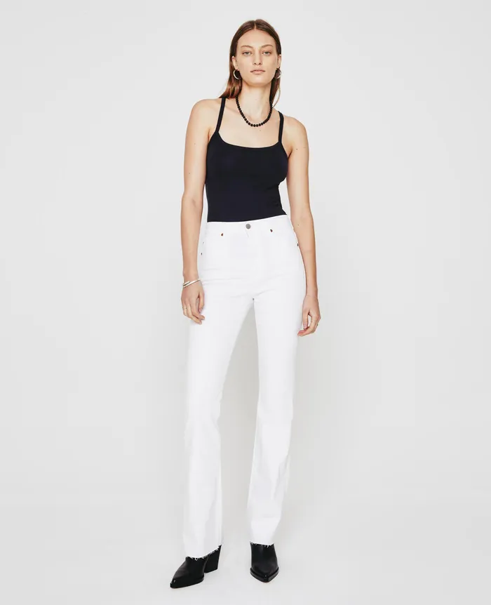 AG Jeans Denim Women Alexxis Boot AUTHENTIC WHITE