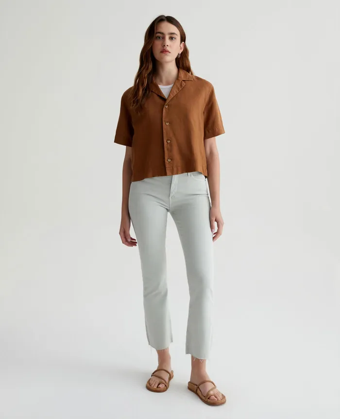 AG Jeans Denim Women Farrah Boot Crop SULFUR FRESH SAGE