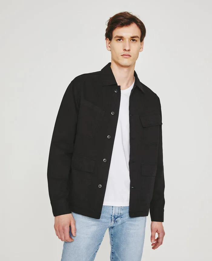 AG Jeans Jackets Men Lance Fatigue PURE BLACK