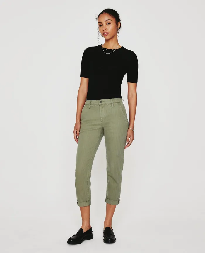 AG Jeans Pants Women Caden SULFUR CAVALRY SAGE