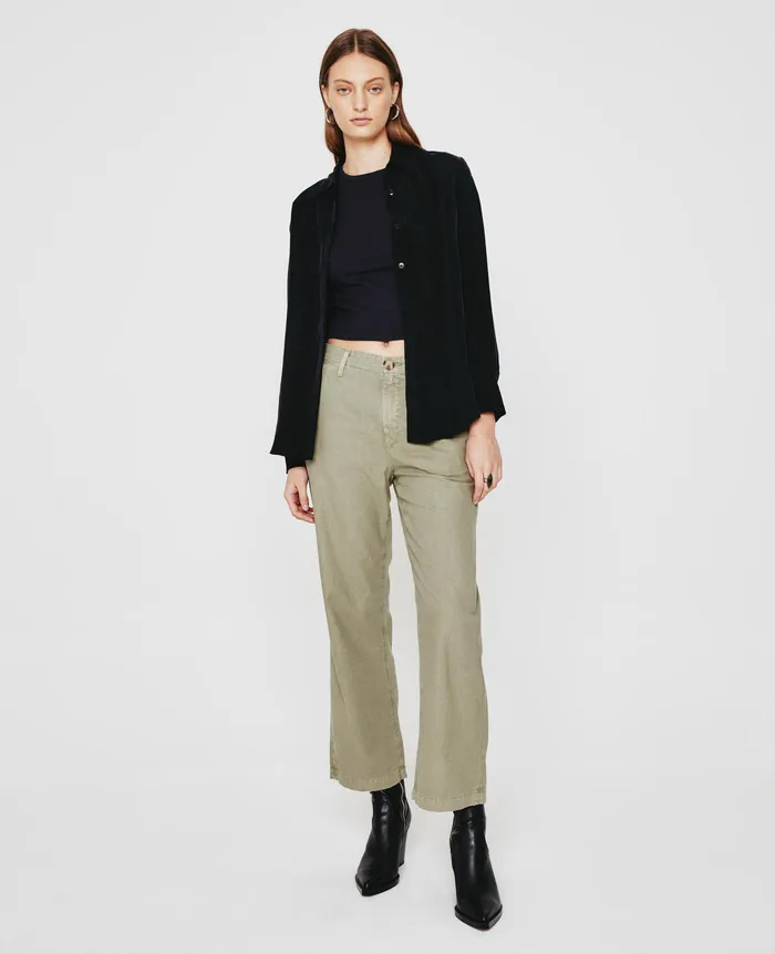 AG Jeans Pants Women Caden Wide Leg SULFUR DRIED ROSEMARY