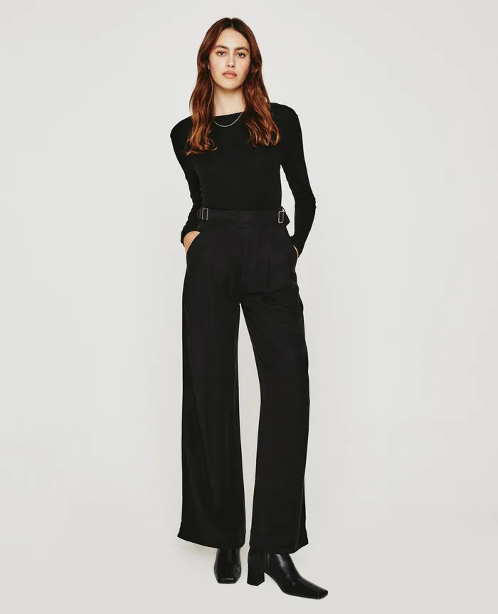 AG Jeans Pants Women Natalie Trouser TRUE BLACK