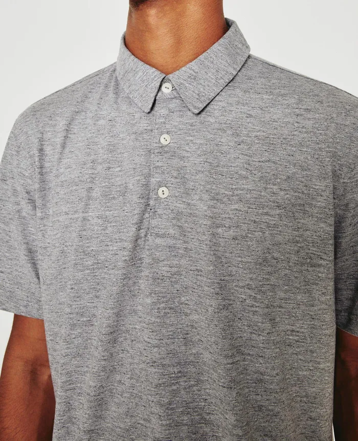 AG Jeans Polos Men Bryce Polo HEATHER GREY AG Jeans Polos Men Bryce Polo HEATHER GREY