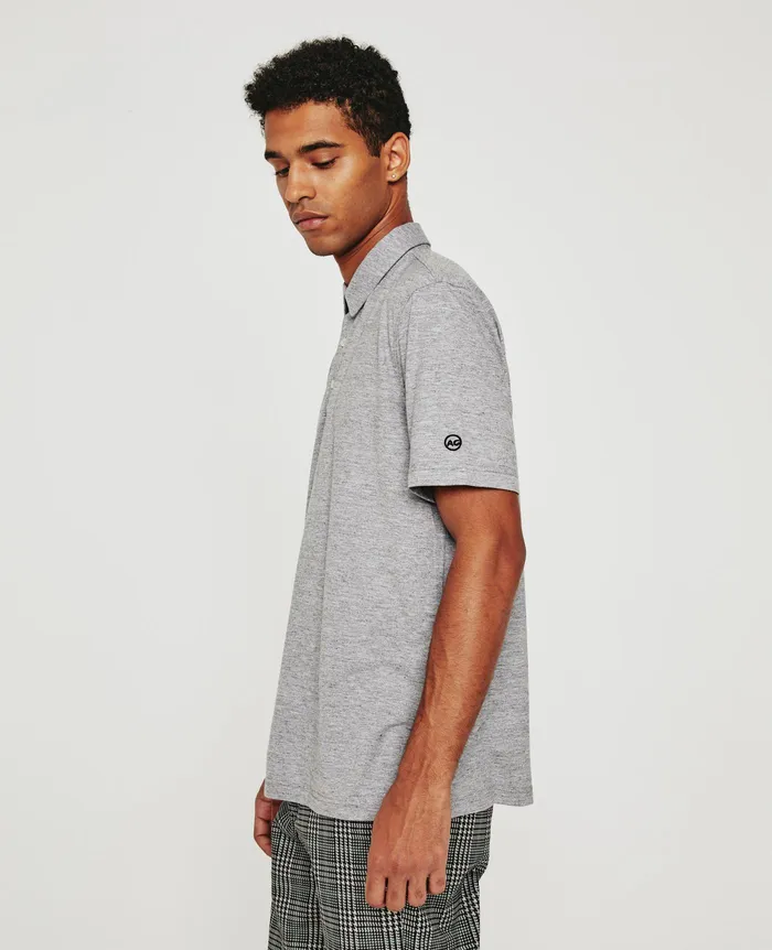 AG Jeans Polos Men Bryce Polo HEATHER GREY AG Jeans Polos Men Bryce Polo HEATHER GREY