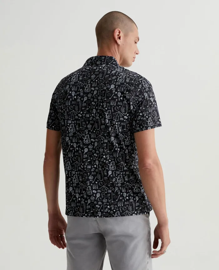 AG Jeans Polos Men Bryce Polo SPORTS DOODLE BLACK AG Jeans Polos Men Bryce Polo SPORTS DOODLE BLACK