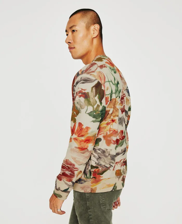 AG Jeans Sweatshirts Men Arc Crew GARDEN CAMO NEUTRAL MULTI AG Jeans Sweatshirts Men Arc Crew GARDEN CAMO NEUTRAL MULTI