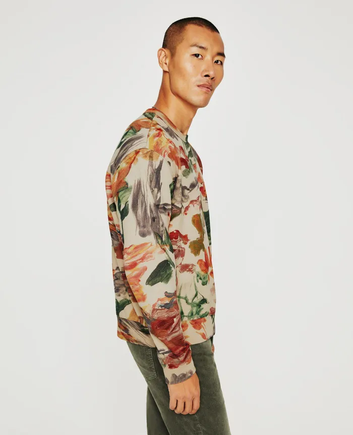 AG Jeans Sweatshirts Men Arc Crew GARDEN CAMO NEUTRAL MULTI AG Jeans Sweatshirts Men Arc Crew GARDEN CAMO NEUTRAL MULTI