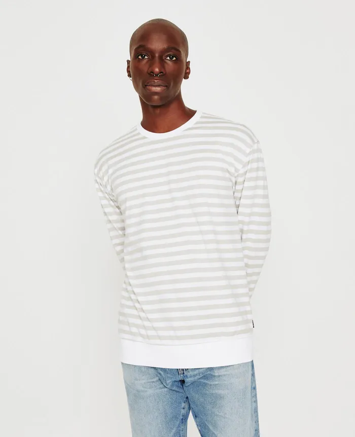 AG Jeans Sweatshirts Men Wesley Pullover TRUE WHITEPALE SMOKE