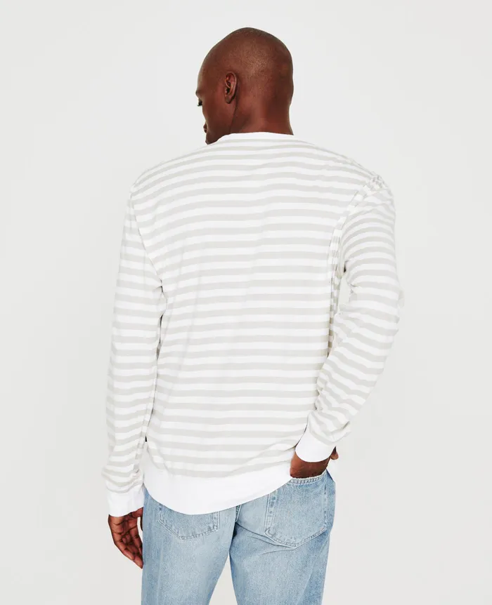 AG Jeans Sweatshirts Men Wesley Pullover TRUE WHITEPALE SMOKE