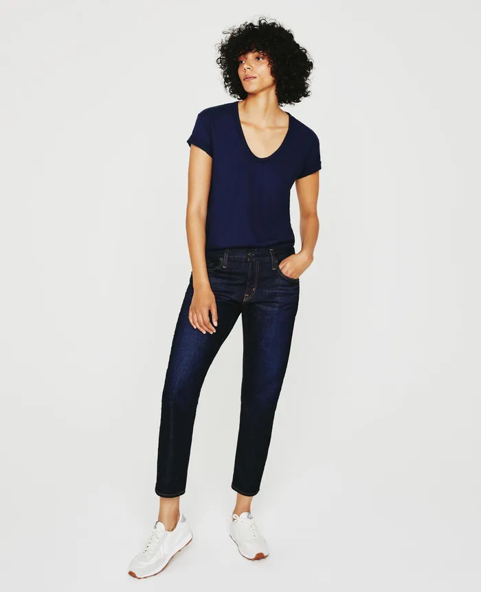 AG Jeans Tees and Tanks Women Aspen U DEEP NAVY AG Jeans Tees and Tanks Women Aspen U DEEP NAVY
