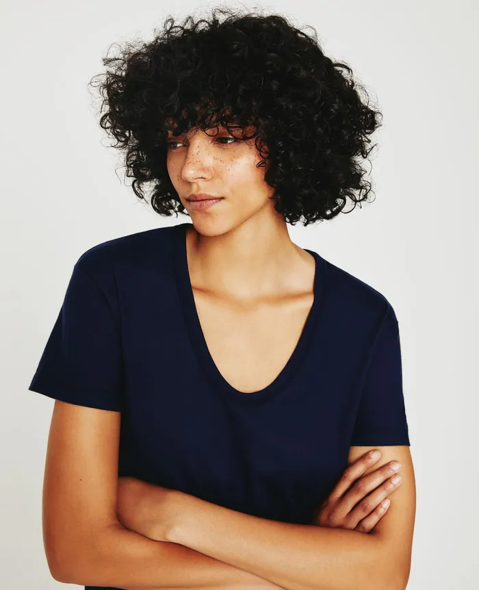 AG Jeans Tees and Tanks Women Aspen U DEEP NAVY AG Jeans Tees and Tanks Women Aspen U DEEP NAVY