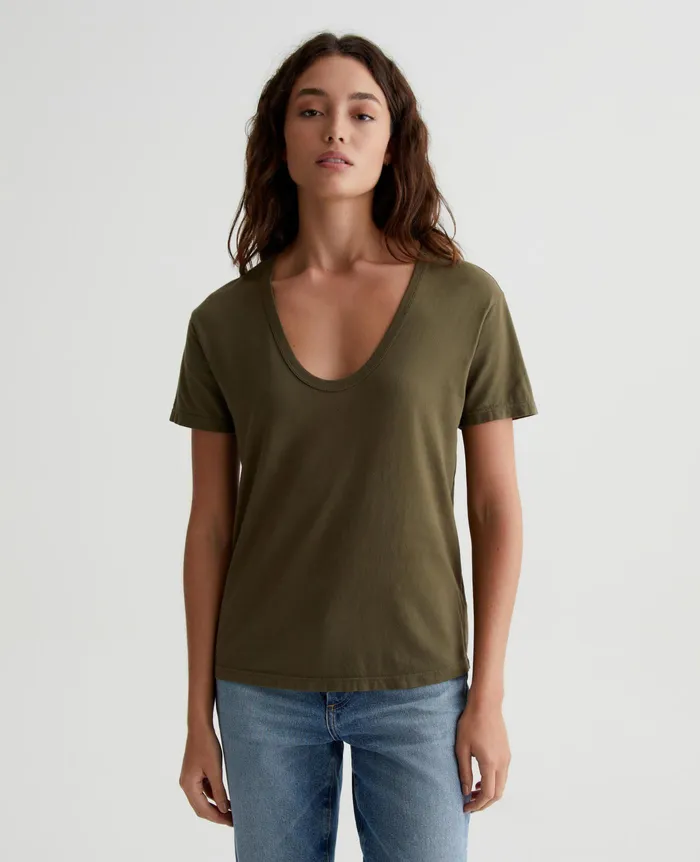 AG Jeans Tees and Tanks Women Aspen U SHADY MOSS