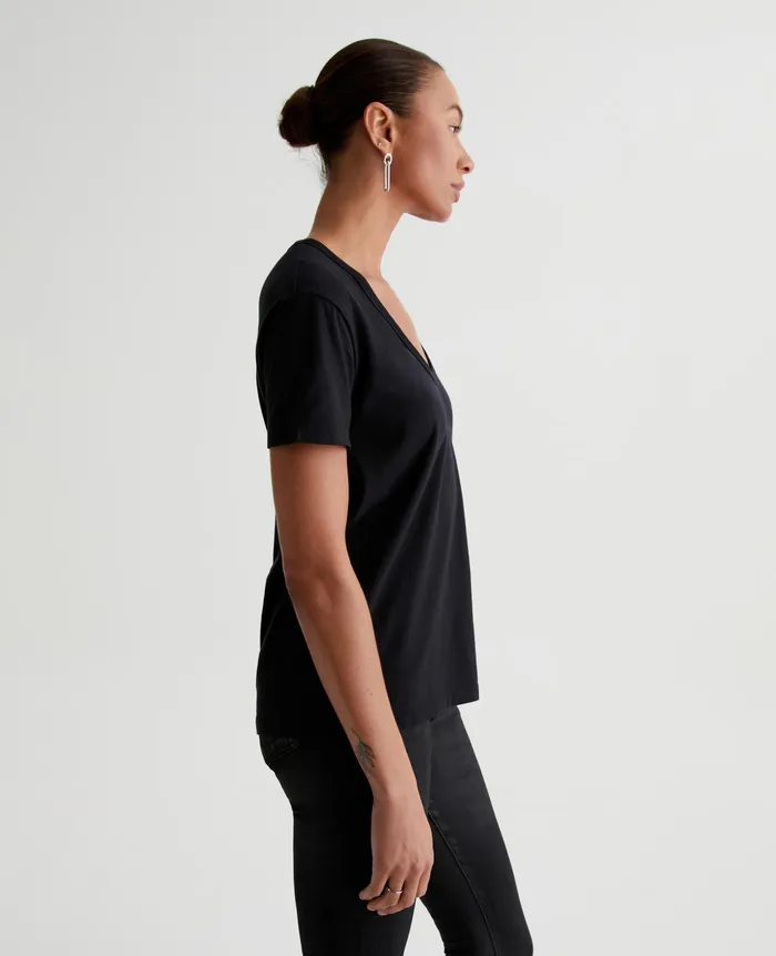 AG Jeans Tees and Tanks Women Aspen U TRUE BLACK