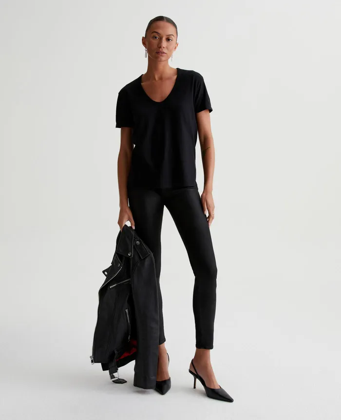 AG Jeans Tees and Tanks Women Aspen U TRUE BLACK AG Jeans Tees and Tanks Women Aspen U TRUE BLACK
