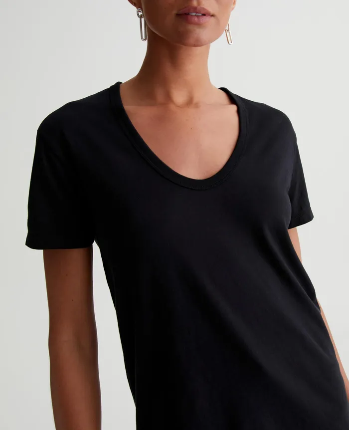AG Jeans Tees and Tanks Women Aspen U TRUE BLACK AG Jeans Tees and Tanks Women Aspen U TRUE BLACK