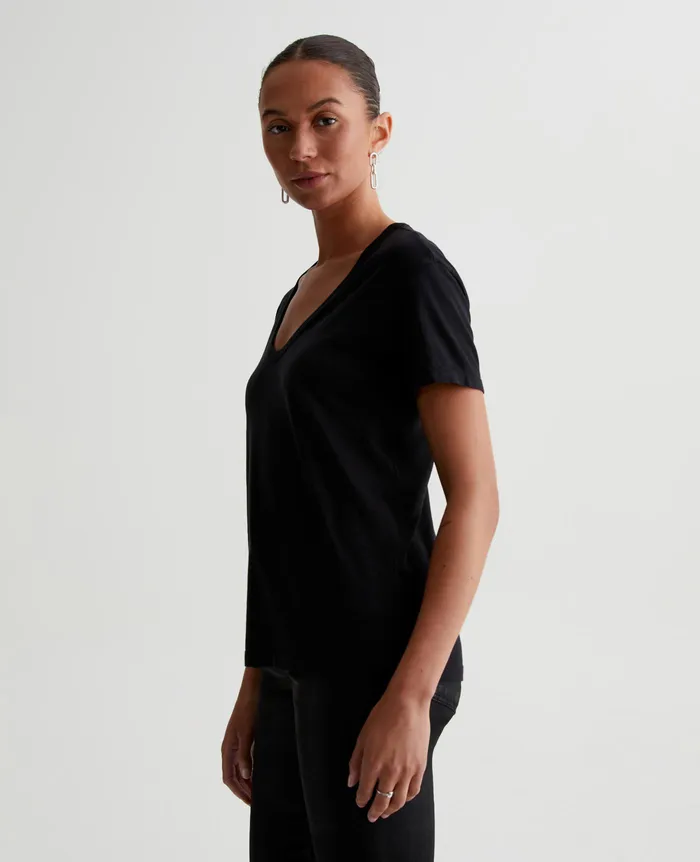 AG Jeans Tees and Tanks Women Aspen U TRUE BLACK AG Jeans Tees and Tanks Women Aspen U TRUE BLACK