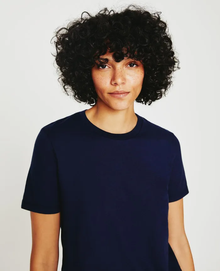 AG Jeans Tees and Tanks Women Jagger Crew DEEP NAVY