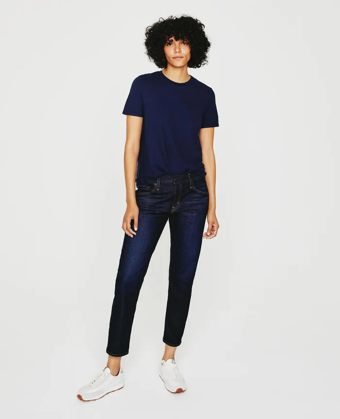 AG Jeans Tees and Tanks Women Jagger Crew DEEP NAVY