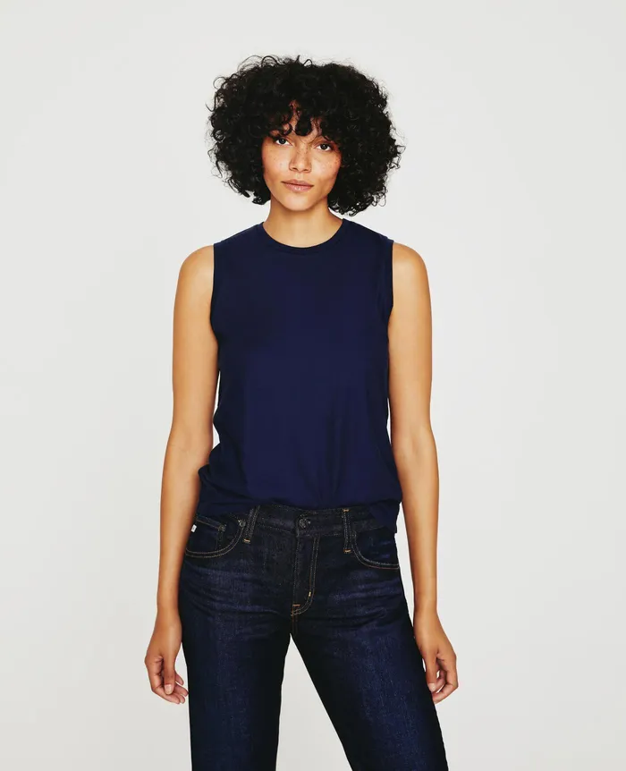 AG Jeans Tees and Tanks Women Jagger Muscle Tank DEEP NAVY AG Jeans Tees and Tanks Women Jagger Muscle Tank DEEP NAVY