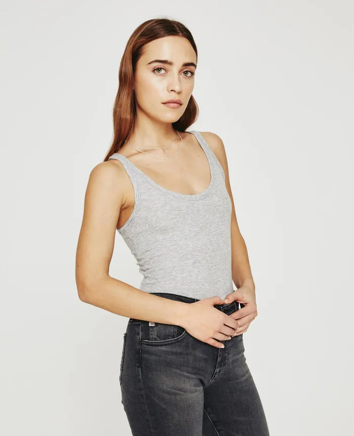 AG Jeans Tees and Tanks Women Jaxon Tank HEATHER GREY AG Jeans Tees and Tanks Women Jaxon Tank HEATHER GREY