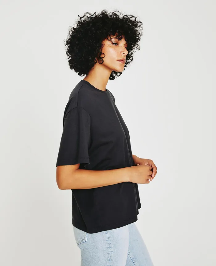 AG Jeans Tees and Tanks Women Karter ExBoyfriend INK STONE