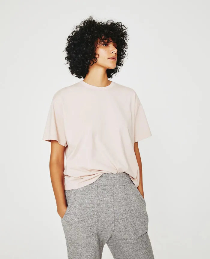 AG Jeans Tees and Tanks Women Karter ExBoyfriend VINTAGE PINK