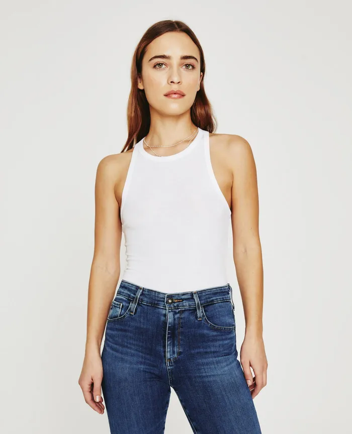 AG Jeans Tees and Tanks Women Orso Tank TRUE WHITE AG Jeans Tees and Tanks Women Orso Tank TRUE WHITE