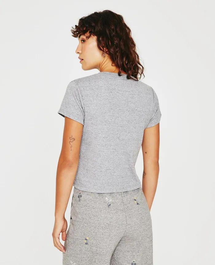AG Jeans Tees and Tanks Women Sadie Crew EB FLOWER STAMP HEATHER GREY AG Jeans Tees and Tanks Women Sadie Crew EB FLOWER STAMP HEATHER GREY