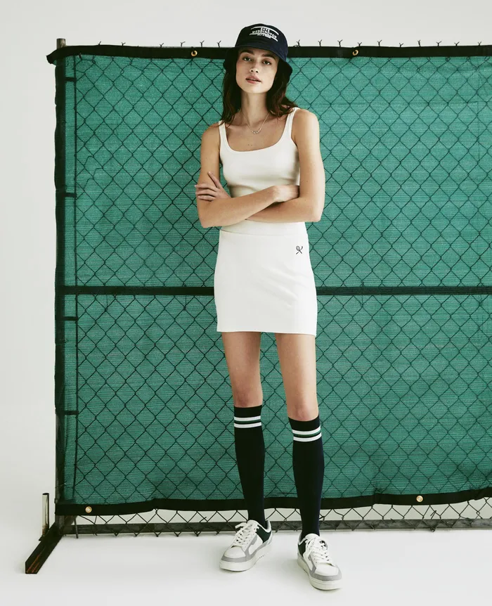 AG Jeans Tees and Tanks Women Weddington Tank EB RACKET CLUB EMBLEM WHITE CL AG Jeans Tees and Tanks Women Weddington Tank EB RACKET CLUB EMBLEM WHITE CL
