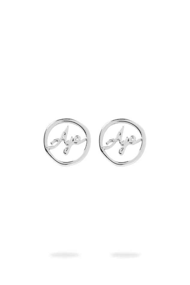 Aje Aje Signature Round Stud Silver Women Jewellery