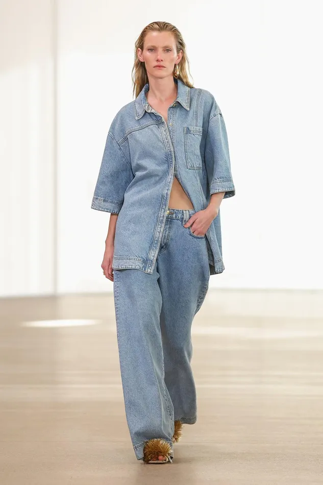 Aje Aje X Outland Denim Top Coastal Blue Women Denim