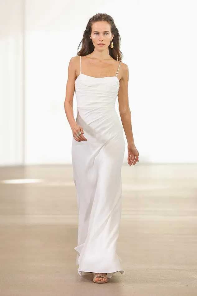 Aje Clarice Draped Maxi Dress Ivory Women Dresses