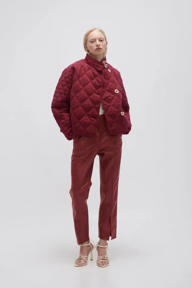 Aje Cocoon Jacket Mahogany Red Women Blazers Jackets and Coats