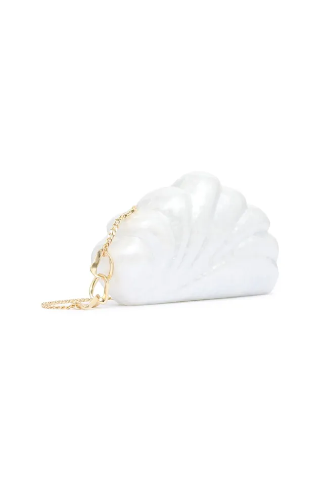 Aje Dreamer Clamshell Clutch Ivory Women Handbags and Wallets