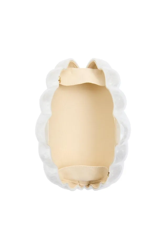 Aje Dreamer Clamshell Clutch Ivory Women Handbags and Wallets