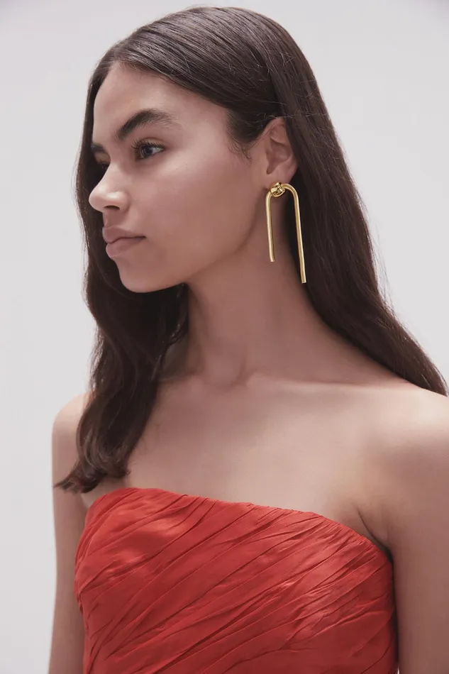 Aje Etta Drop Earrings Gold Women Jewellery