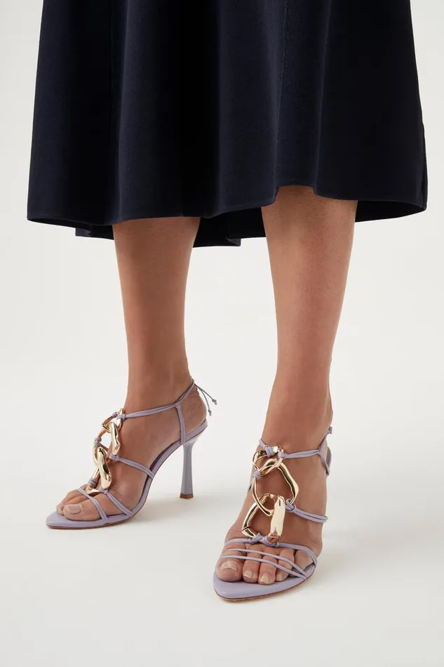 Aje Fondation Links Strappy Heel Cool Lavender Women Shoes