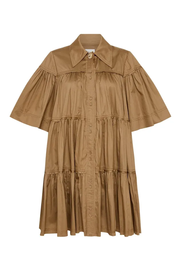 Aje Lana Smock Mini Dress Willow Women Dresses