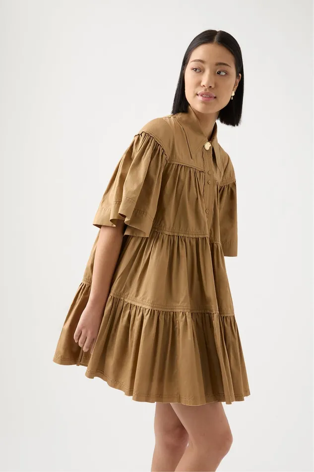 Aje Lana Smock Mini Dress Willow Women Dresses