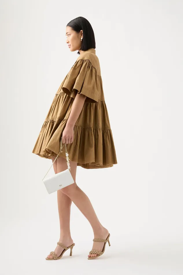 Aje Lana Smock Mini Dress Willow Women Dresses