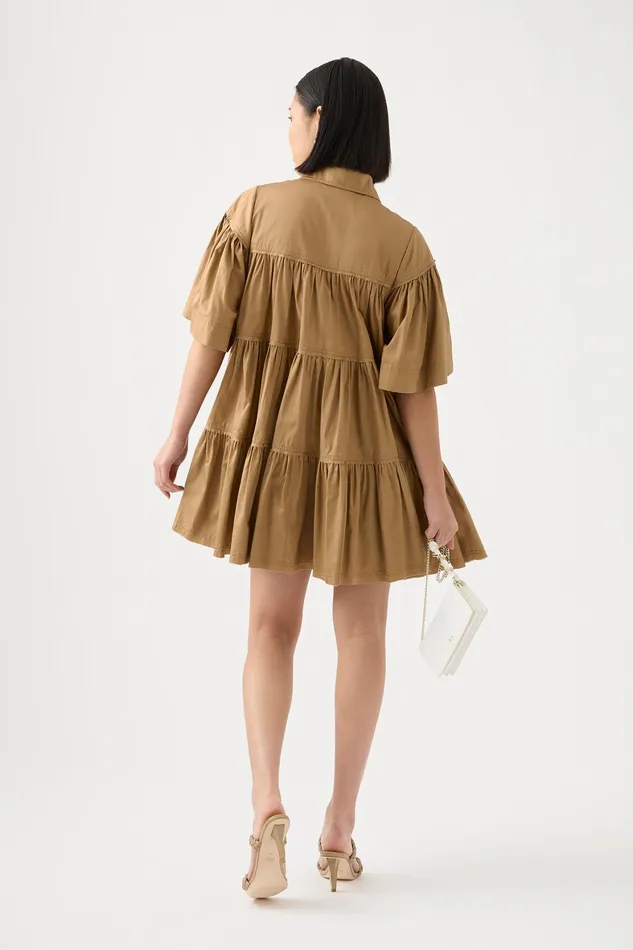 Aje Lana Smock Mini Dress Willow Women Dresses