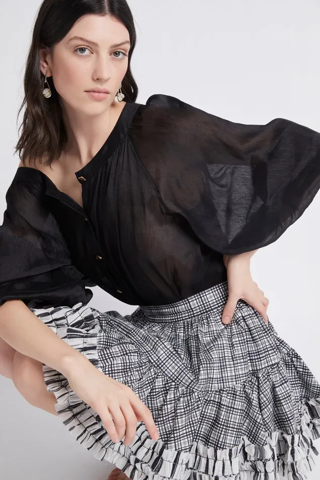 Aje Le Corsaire Blouse Blackgold Women Tops