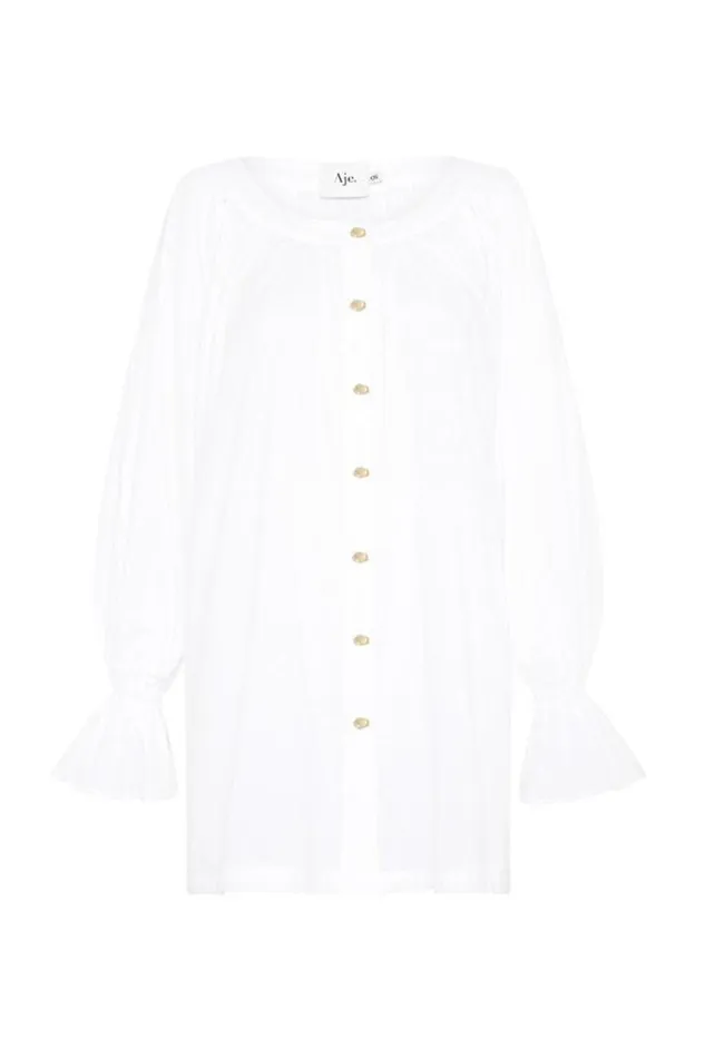 Aje Le Corsaire Blouse White Women Tops