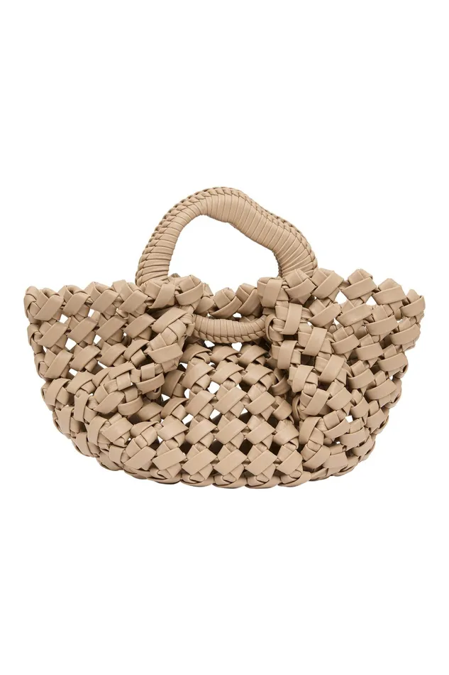 Aje Luca Woven Handle Mini Tote Willow Women Handbags and Wallets