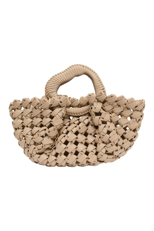 Aje Luca Woven Handle Mini Tote Willow Women Handbags and Wallets
